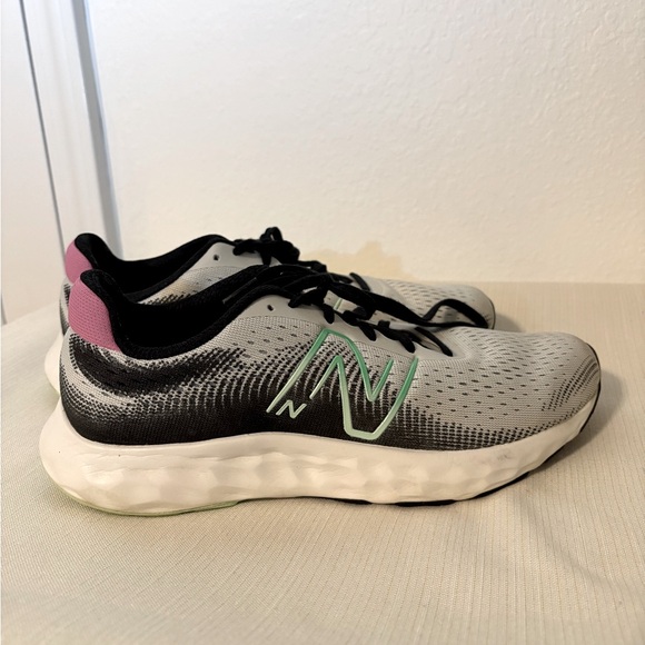 New Balance Shoes - Women’s 9.5 New Balance‎ Black and Gray Sneakers with Pink and Green Accents